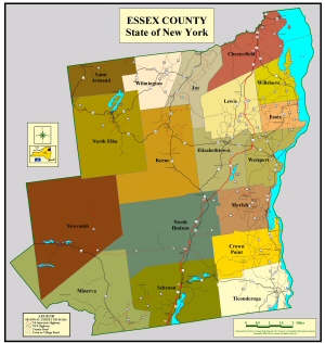 Map of Essex County showing the town boundaries: click to enter Geographic Information Systems (GIS)